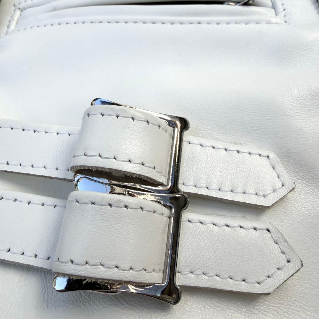 極美品 ルイスレザー ライトニング ホワイト ホースハイド タイトフィット36