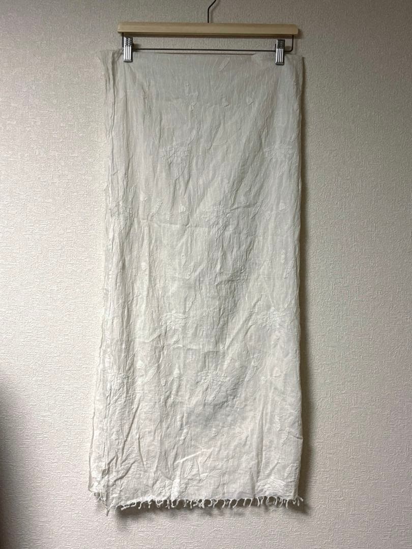 値下げ　キヤリコ　CALICO カディハンドステッチストール（ロータス・蓮の花）