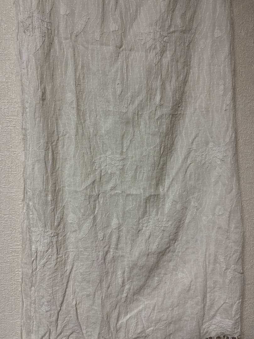 値下げ　キヤリコ　CALICO カディハンドステッチストール（ロータス・蓮の花）