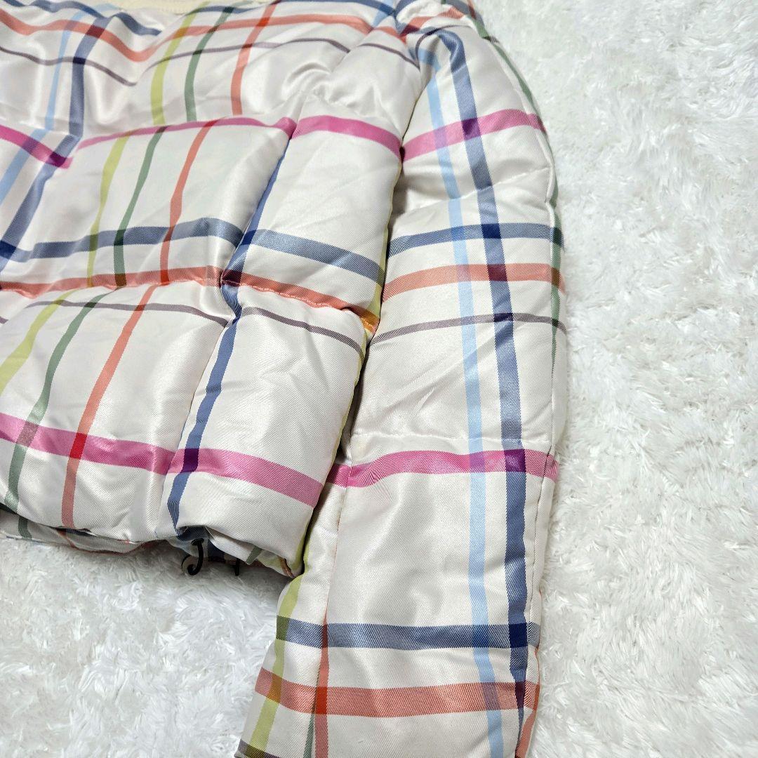 リクエスト品☆COACH ダウンジャケット ボア襟 羊革 マルチチェック S/P