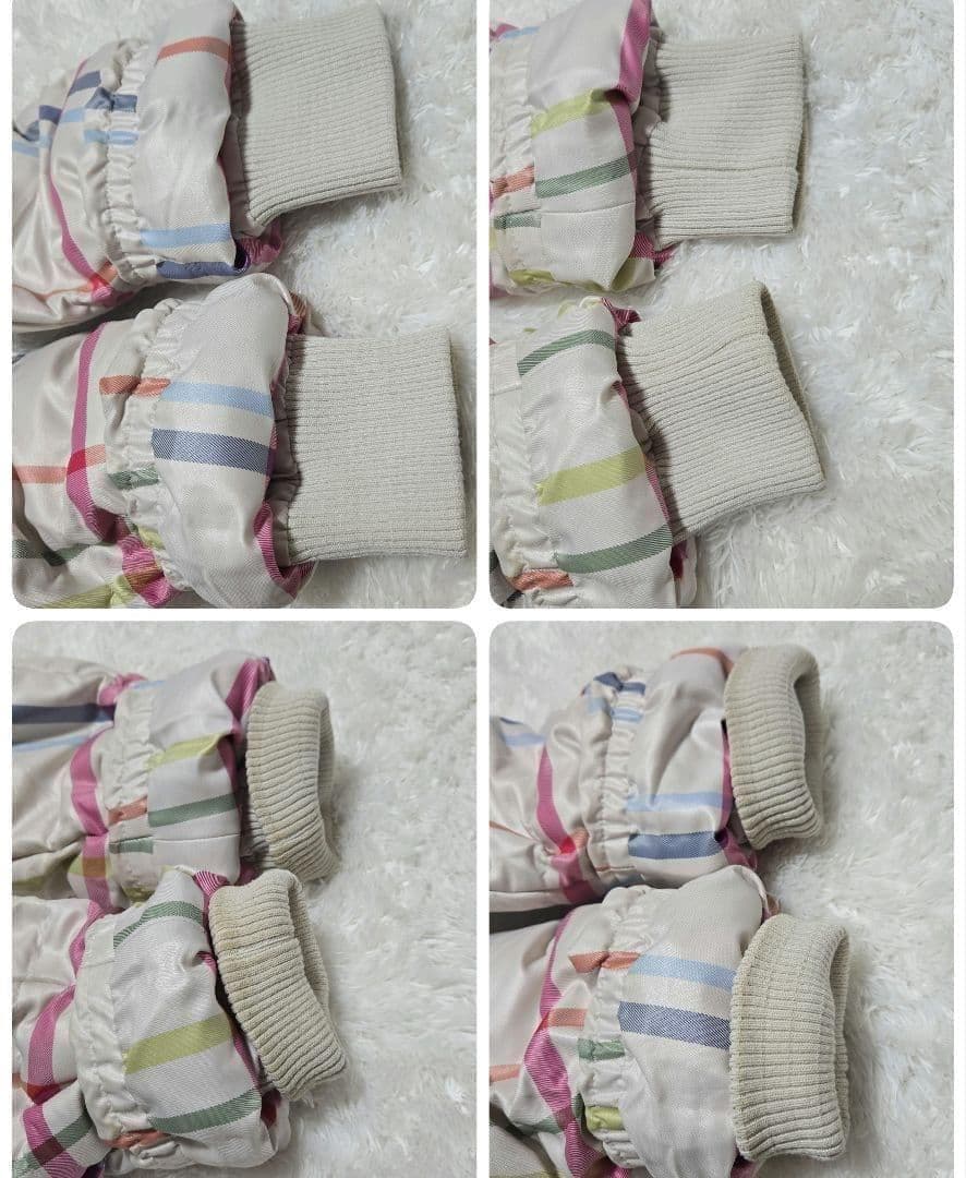 リクエスト品☆COACH ダウンジャケット ボア襟 羊革 マルチチェック S/P