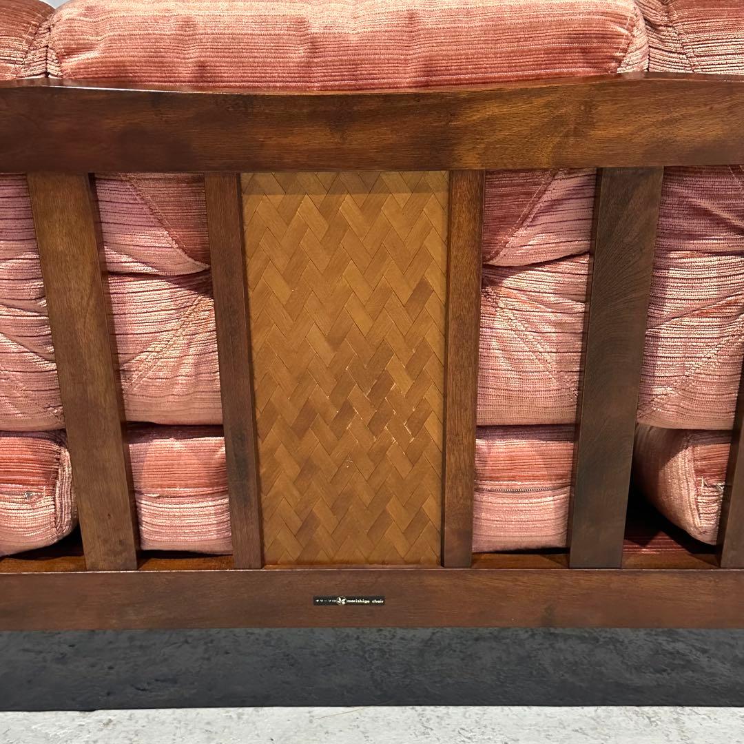 ★80年代★ モリシゲ 応接ソファ 3人掛け｜昭和レトロ 和モダン｜高級旅館仕様