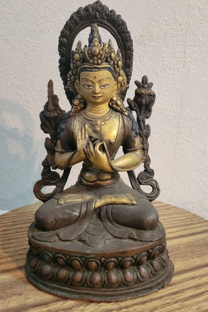 アンティーク　チベット仏像　銅製