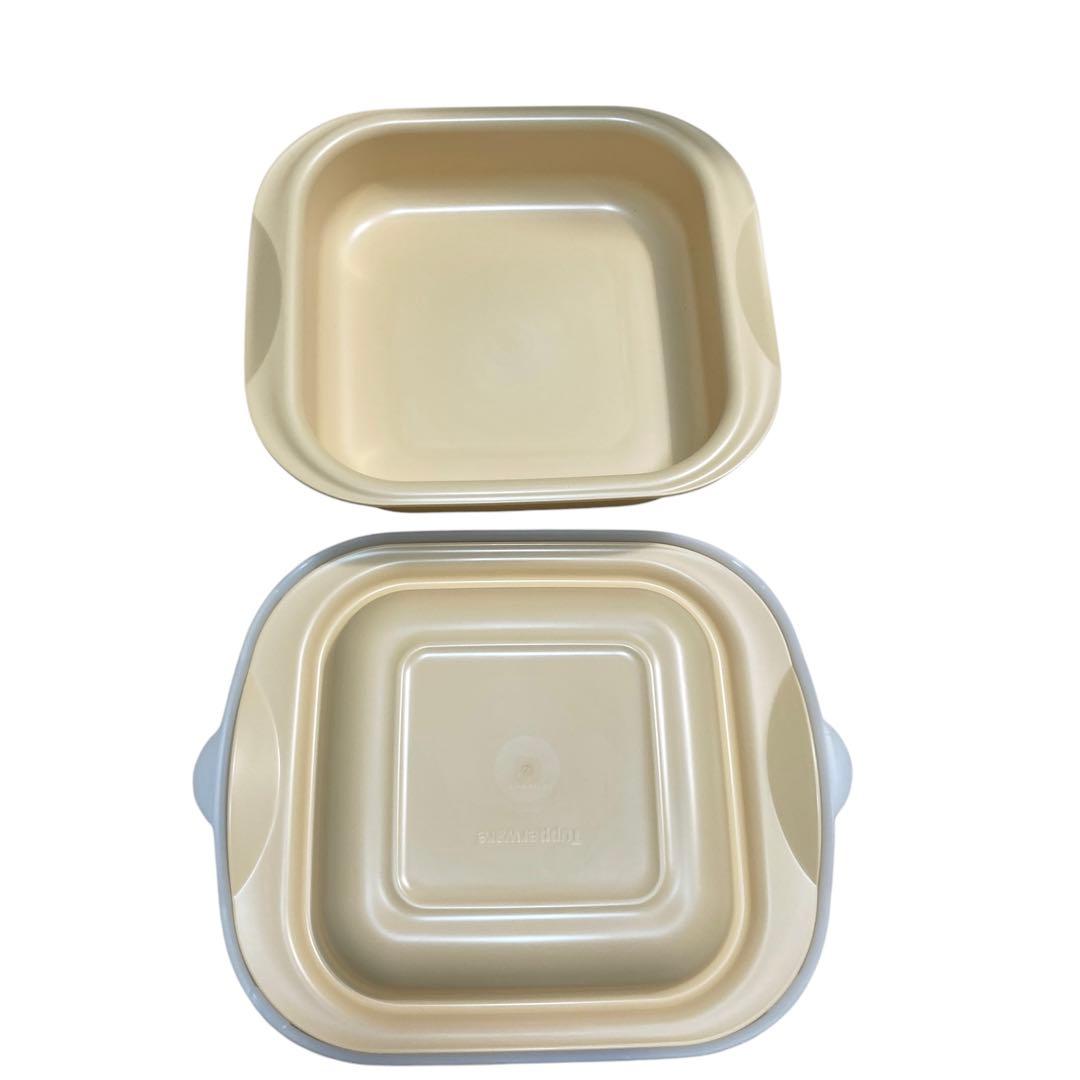 タッパーウェア　オーブンウェーブ　角型（大）イエロー　2個セット