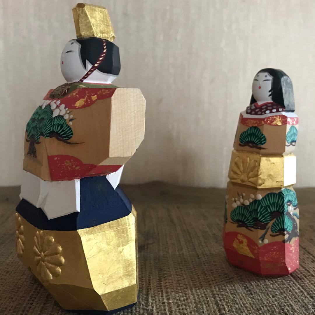 奈良一刀彫　立雛　雛人形かぎろい 髙橋勇二作
