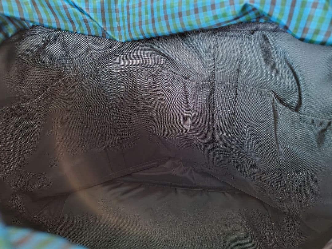 【ファミリア】美品　マザーズバッグ　グリーン　ネイビー