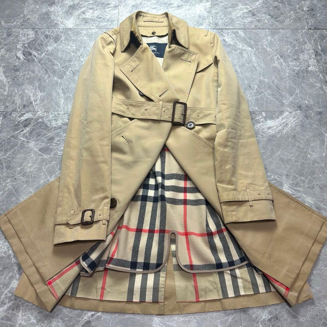 バーバリーロンドン♡トレンチコート　ライナー　ベルト　メガチェック　ハニー　36