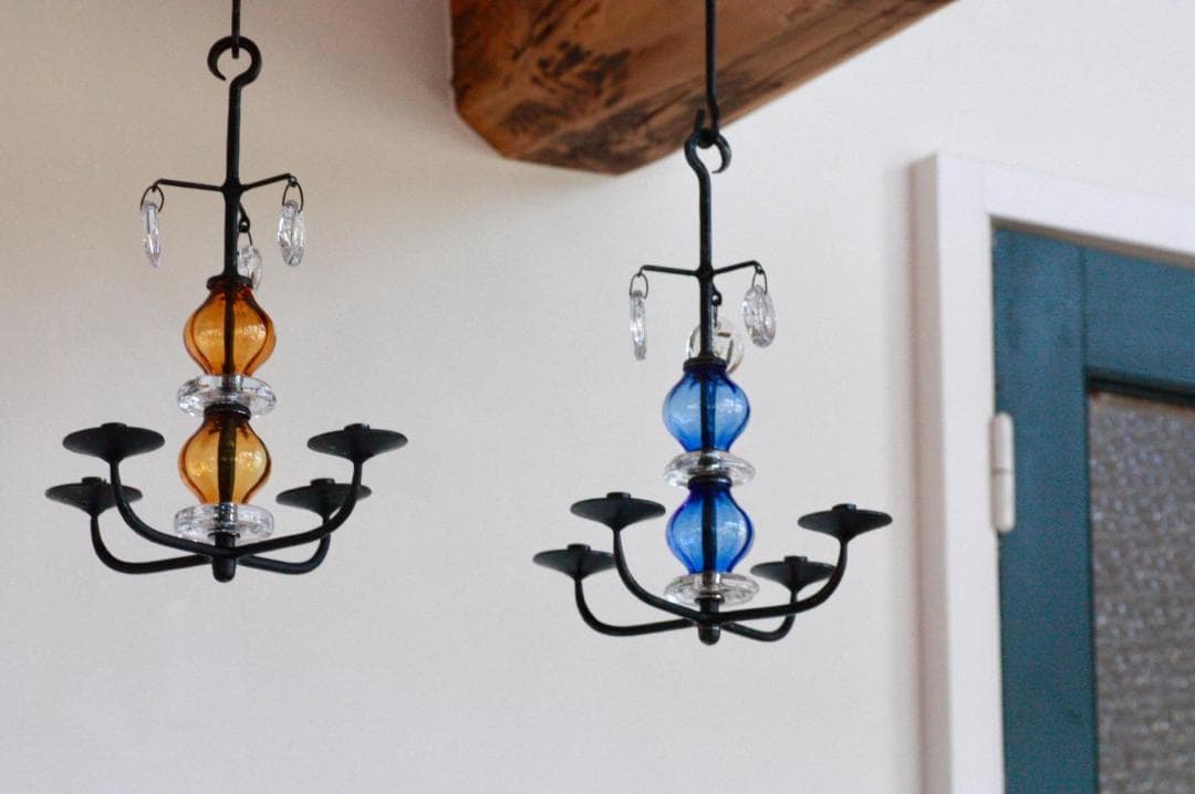 エリックホグラン キャンドルスタンド キャンドルホルダー プレート 吹きガラス