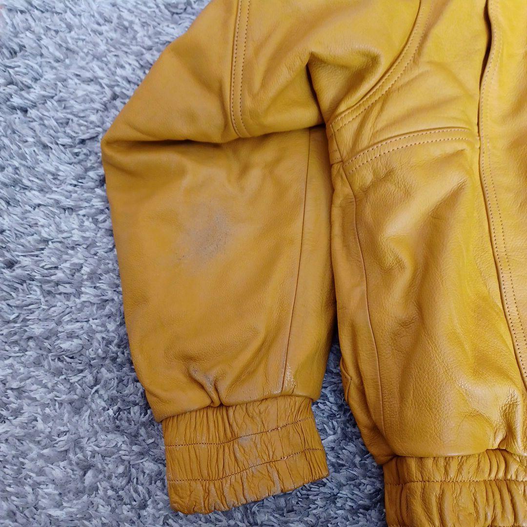 【希少】THE BIKE Daito オールレザーライダース イエロー Lサイズ