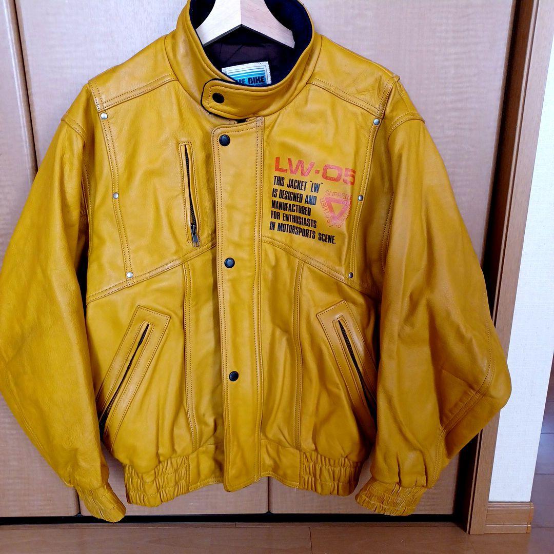 【希少】THE BIKE Daito オールレザーライダース イエロー Lサイズ