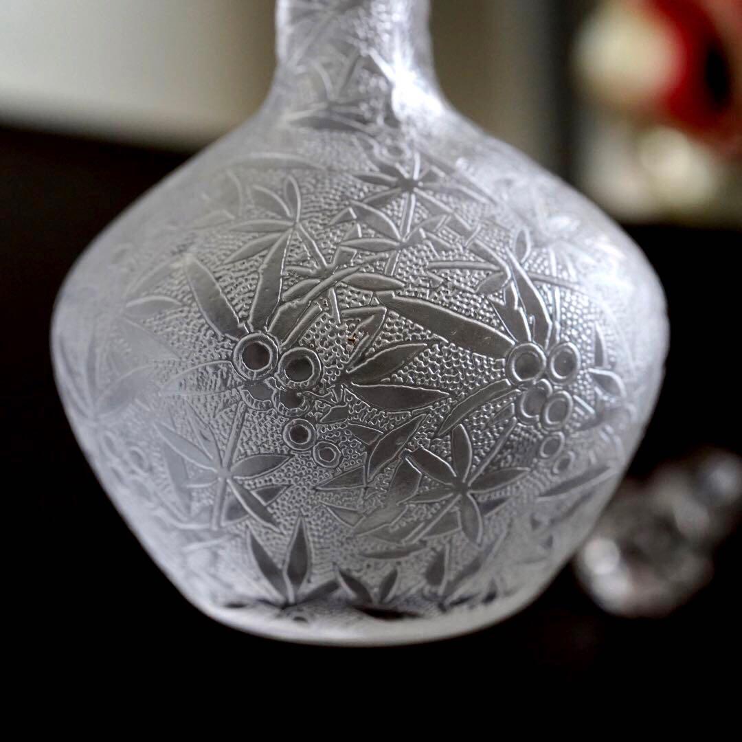 極希少★オールドバカラBACCARAT★24金彩★アシッドエッチング デカンタS