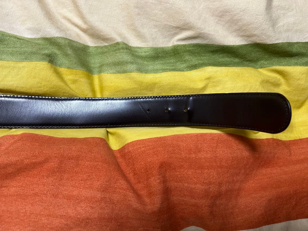 GUCCI 白色 レザー ベルト　34