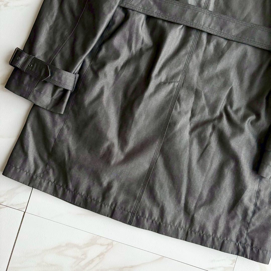 美品◆バーバリーブラックレーベル ライナー ベルト付 トレンチコート 光沢 XL