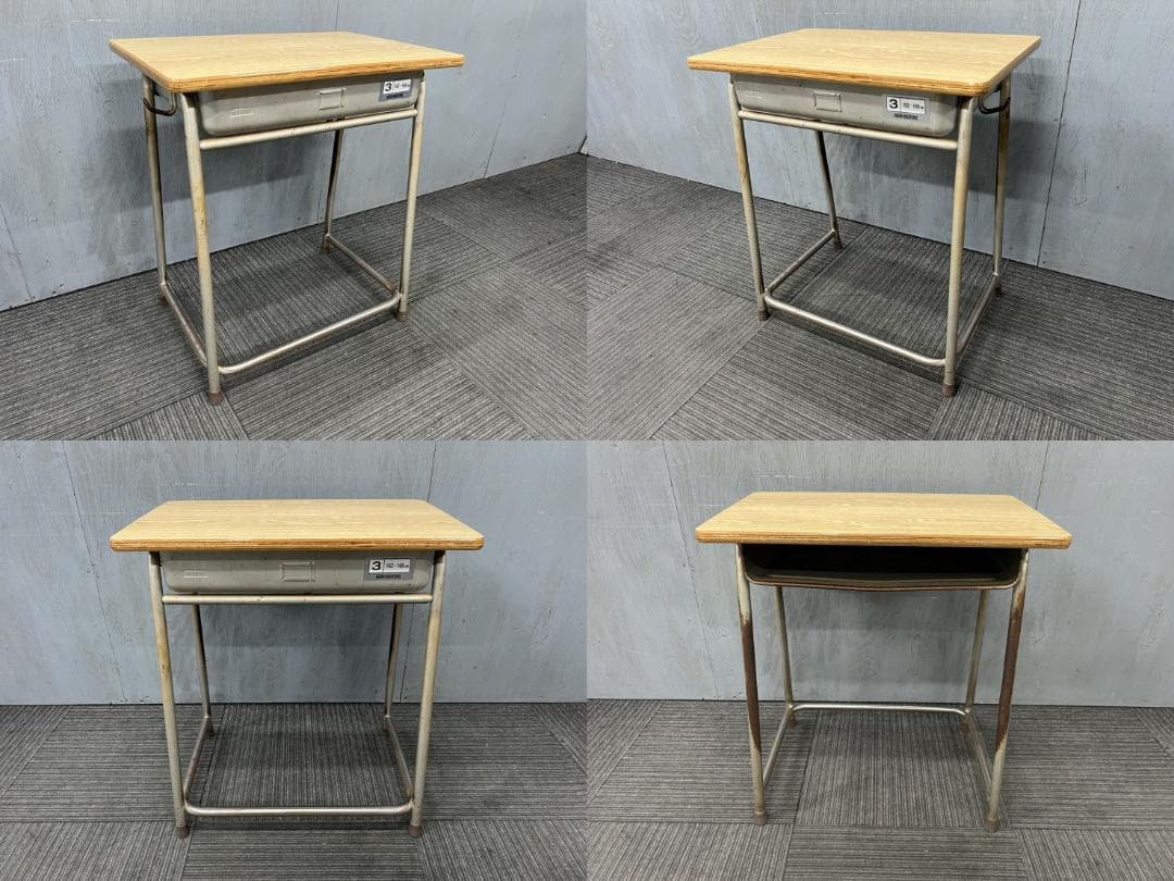 471◆格安配送地域あり◆ホウトク◆学童机・椅子4組(旧JIS3号)学校学習塾