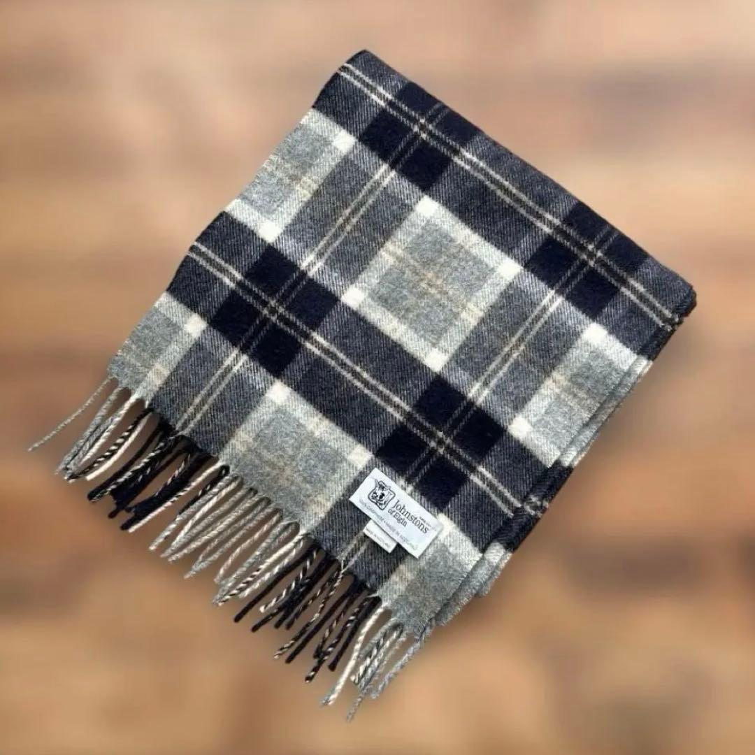 johnstons of elgin カシミアマフラー カシミヤ 100%