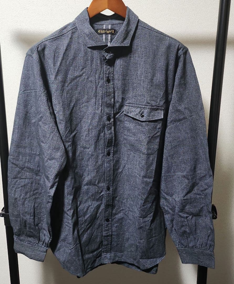 【美品】ORGUEIL ブラックシャンブレーシャツ OR-5112 サイズ42