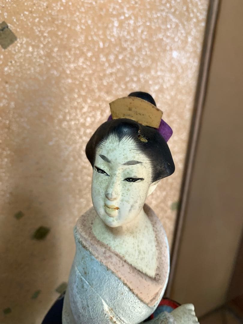 昭和レトロ　博多人形　日本人形　和風人形　陶器　着物人形　アンティーク　汚れあり