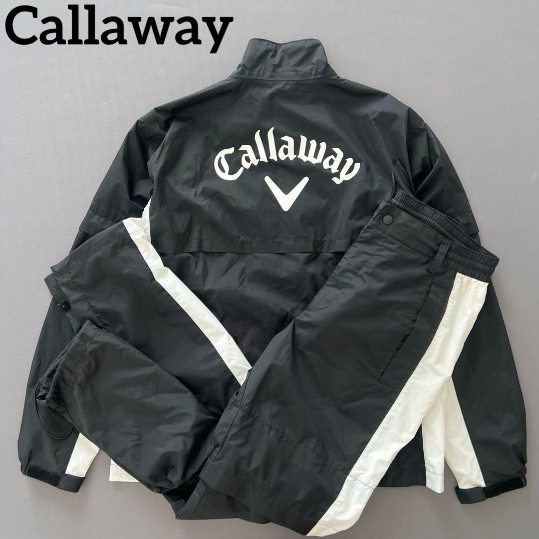 Callaway キャロウェイ　レインウェア　雨具　セットアップ　メンズ　ロゴ