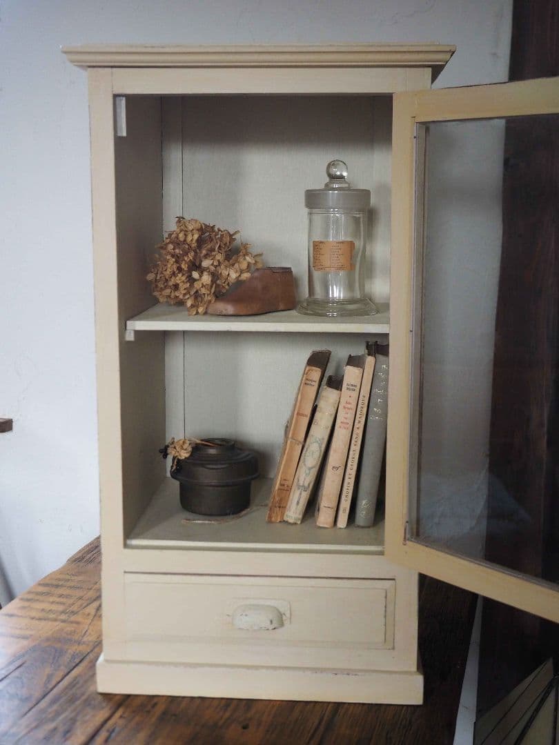 フランス　アンティーク　キャビネット　棚　シェルフ　シャビー　ウォールシェルフ