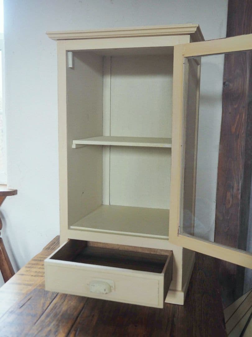 フランス　アンティーク　キャビネット　棚　シェルフ　シャビー　ウォールシェルフ