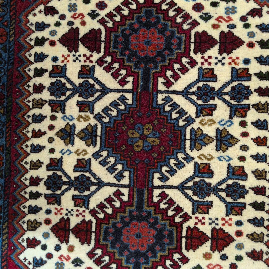 64x89cmペルシャ手織りヤラメ絨毯(065)ギャッベ・マット・じゅうたん