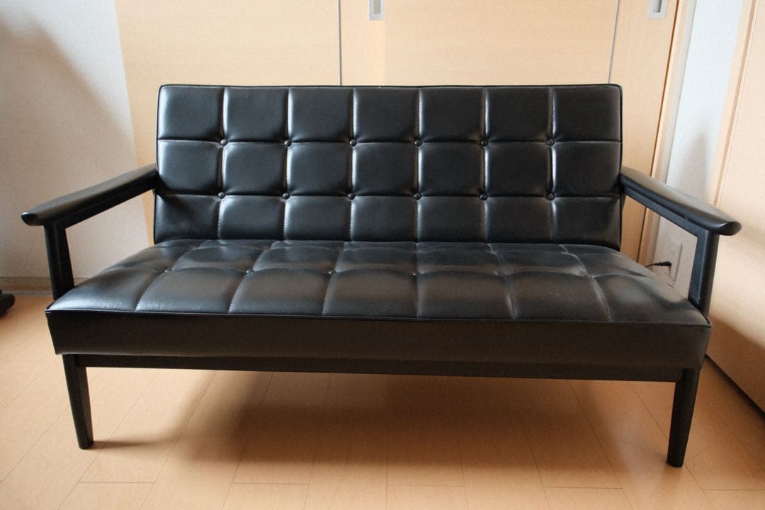 カリモク60 Ｋチェア ２シーター ブラックブラック