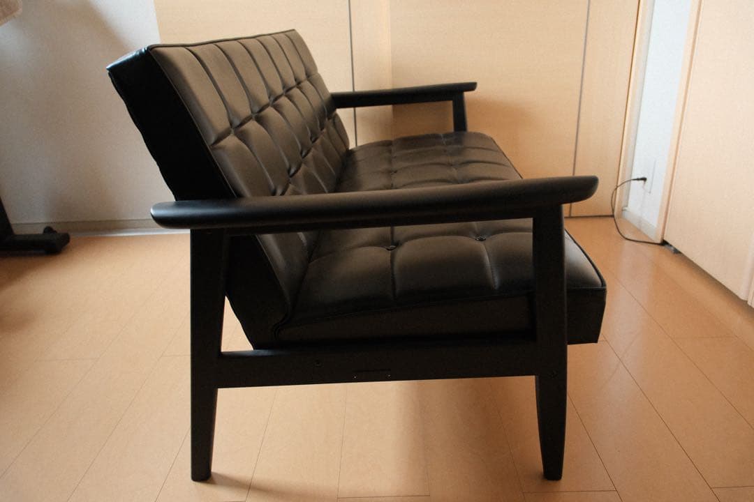 カリモク60 Ｋチェア ２シーター ブラックブラック