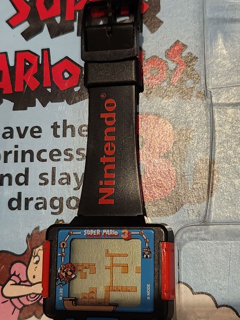 ジャンク　スパーマリオゲームウォッチ時計　ビンテージ