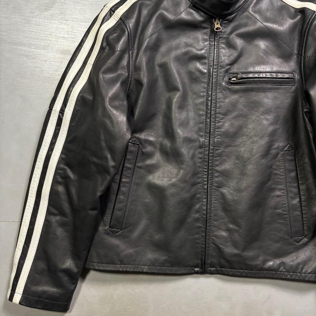 old GAP レザージャケット　本革オールレザー　バイカー　短丈　牛革　S