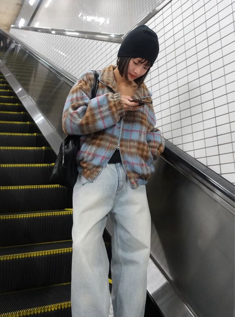 TEEN BOOP シャギーブルゾン ブルー