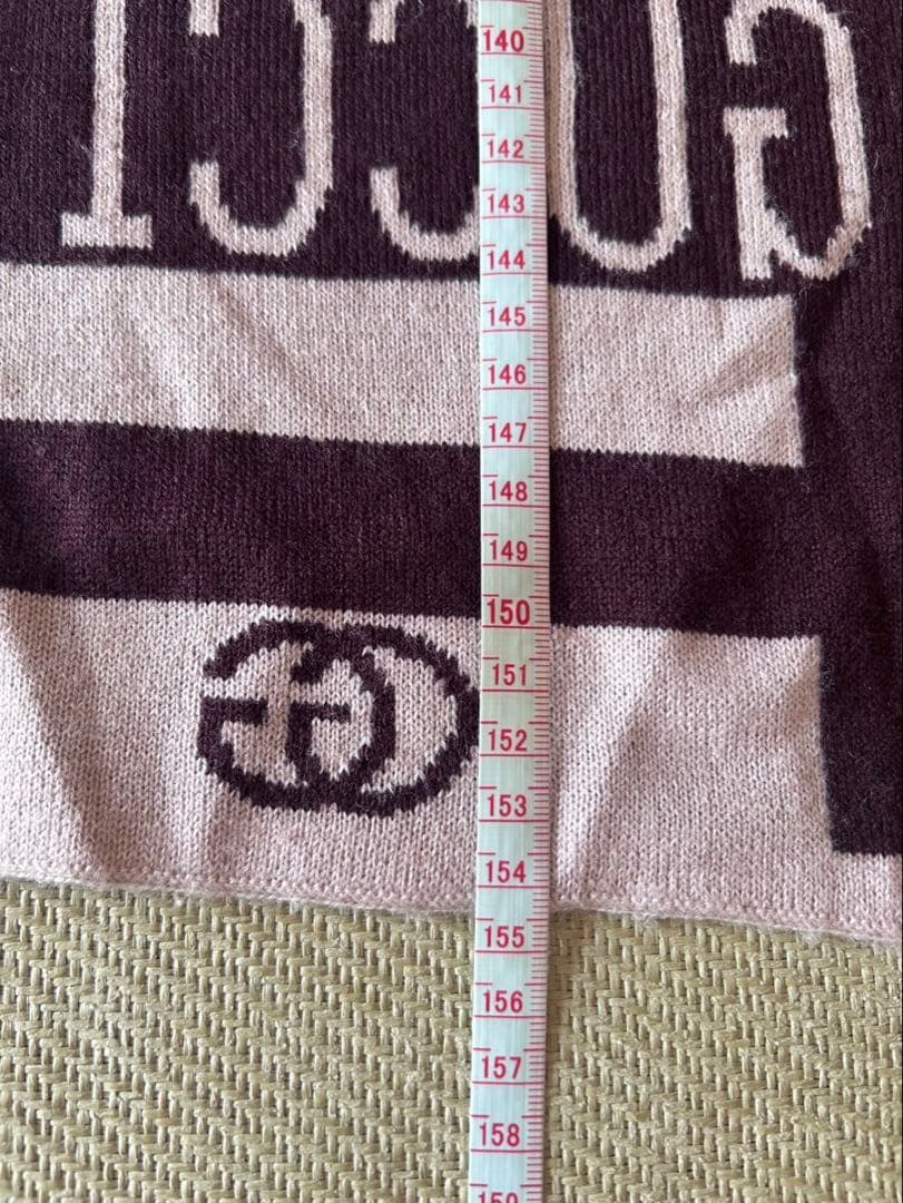 GUCCI マフラー ベージュ ブラウン ウール カシミヤ