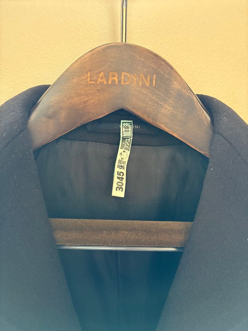 【美品】LARDINI チェスターコート ラルディーニ ネイビー46