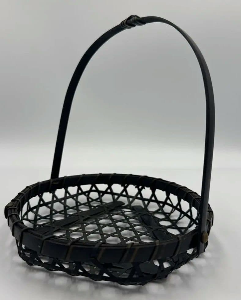 染め竹風カゴ　30個セットまとめ売り