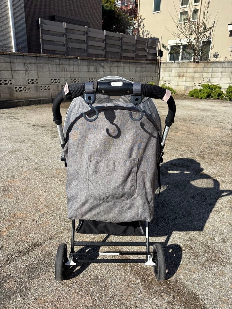 【期間限定価格】besrey 2人乗りベビーカー　グレー