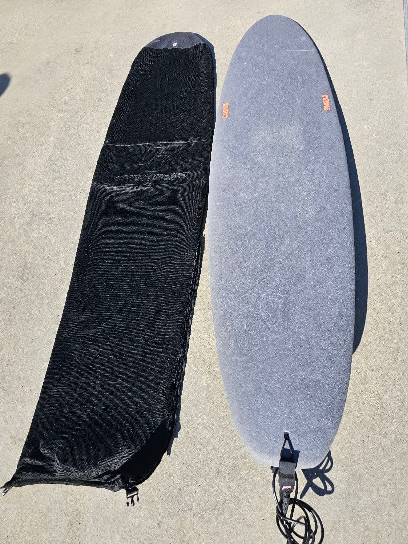 サーフボード　CRIME　ソフトボード　ミッドボード　フィン　リーシュ　ケース付