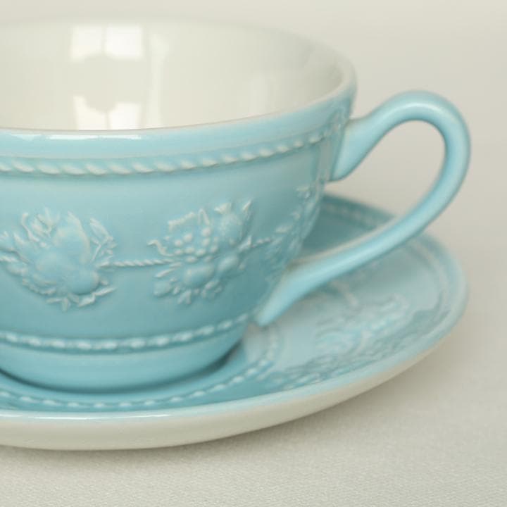  ウェッジウッド 青 クィーンズウェア トリオ 2客 ペア