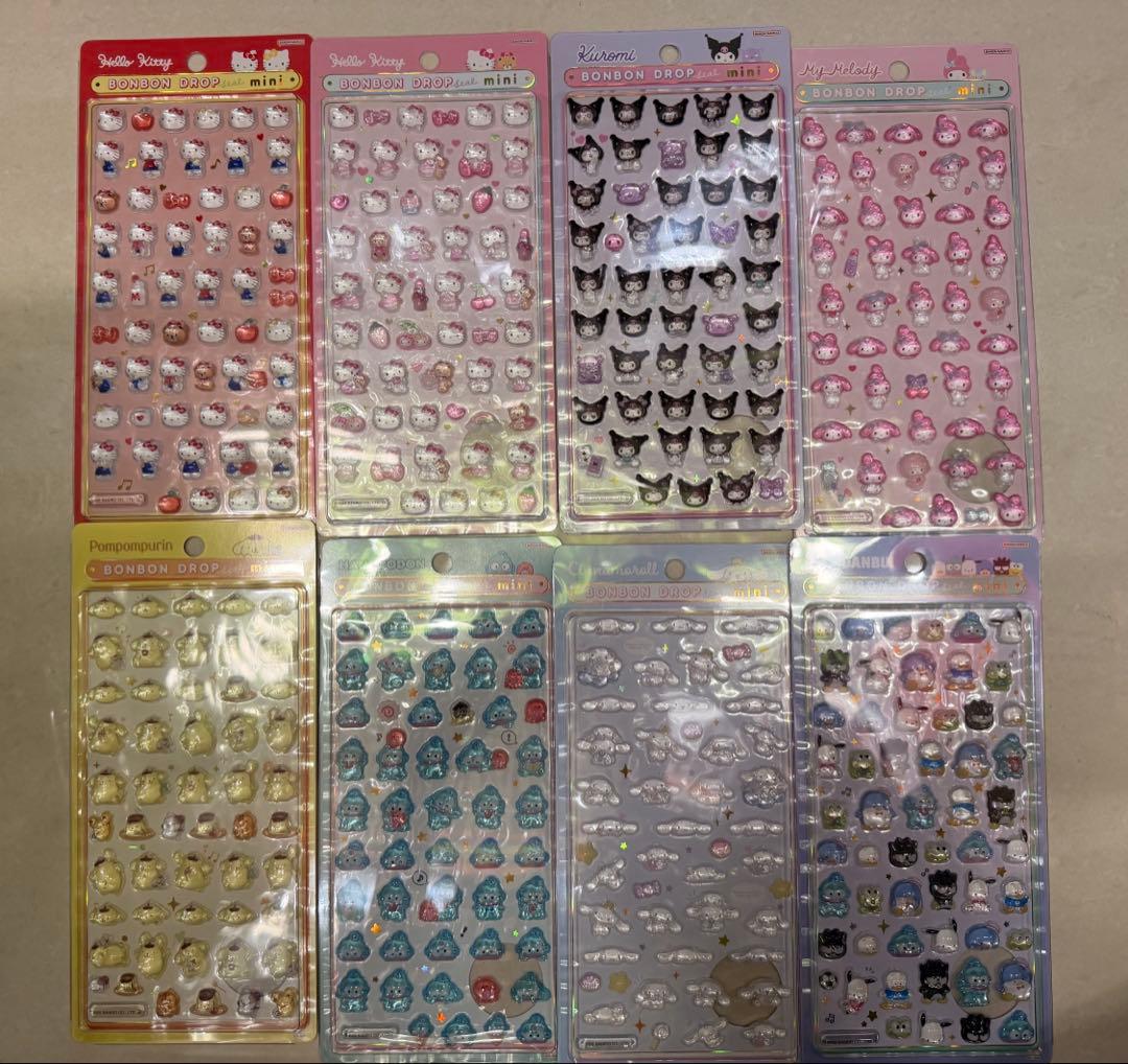 【正規品】ボンボンドロップシールmini サンリオ 8種類