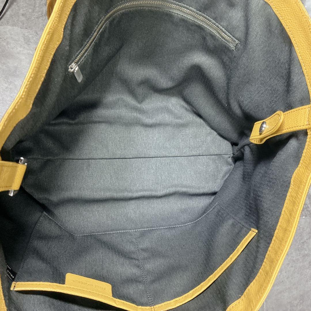 【良品】✨PELLE MORBIDA レザー　2wayトートバック　大容量 YE