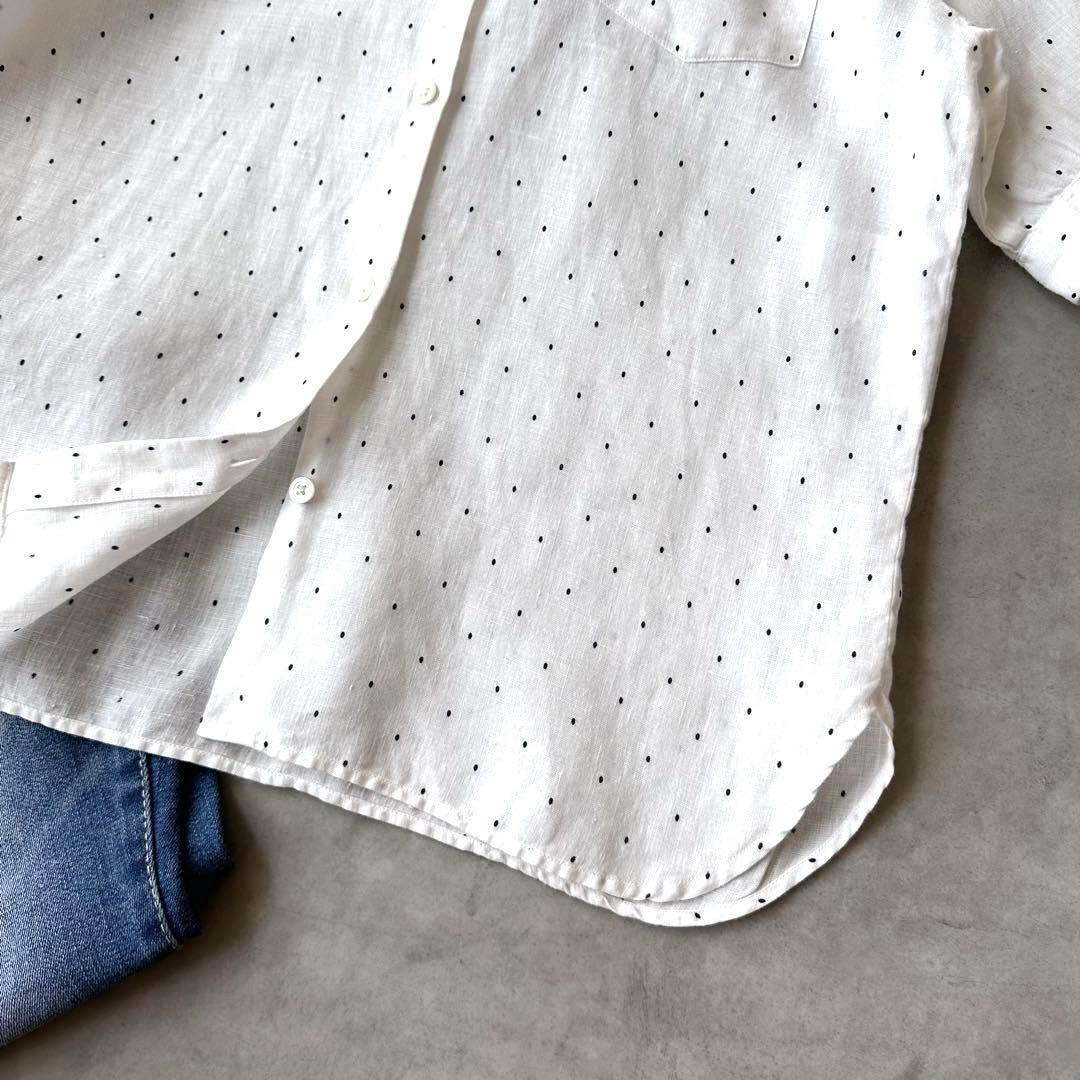 MARGARET HOWELL(マーガレットハウエル)リネンドットブラウス