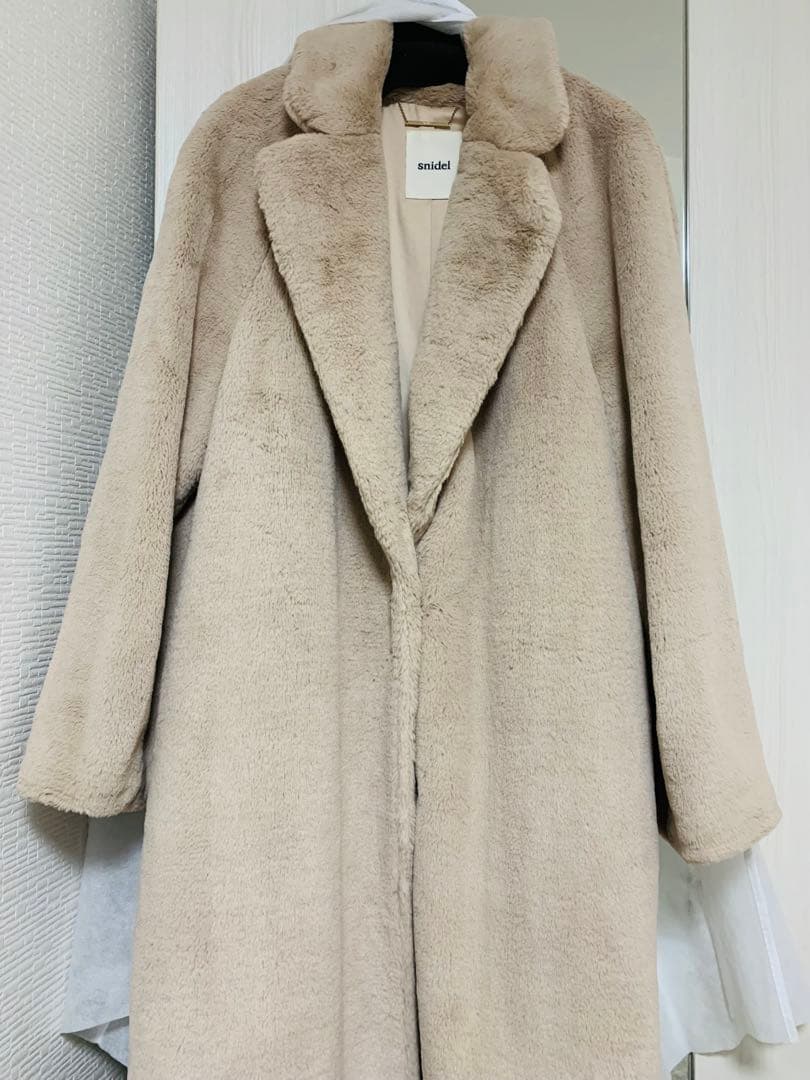 Diorおまけつき⭐︎snidel ベージュ もこもこロングコート