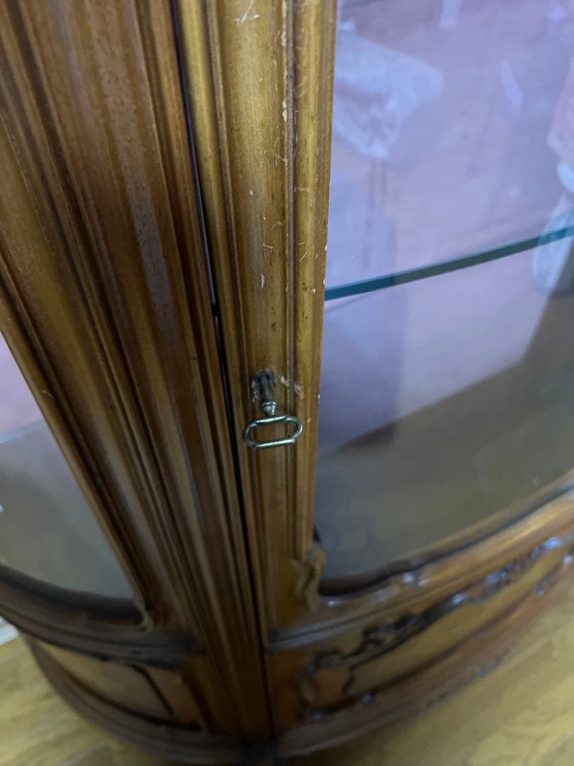 アンティーク木製家具　キャビネット 鍵付き