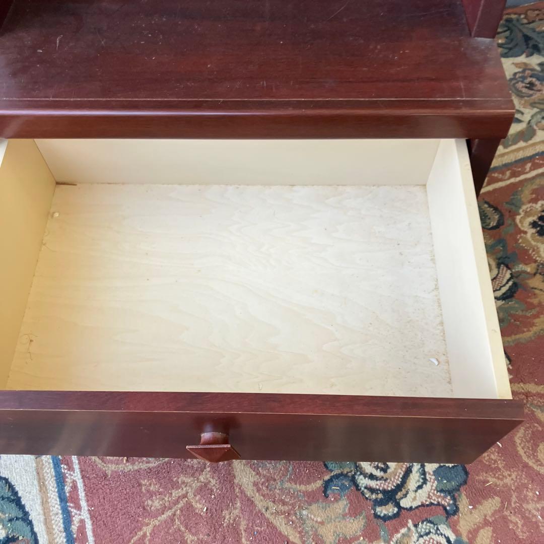 昭和レトロ 古家具 ストライプガラス戸 木製 食器棚 カップボード サイドボード