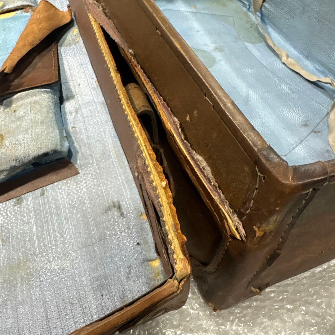 値下済【希少】ヴィンテージ レザートランク アンティーク雑貨 リアルヴィンテージ