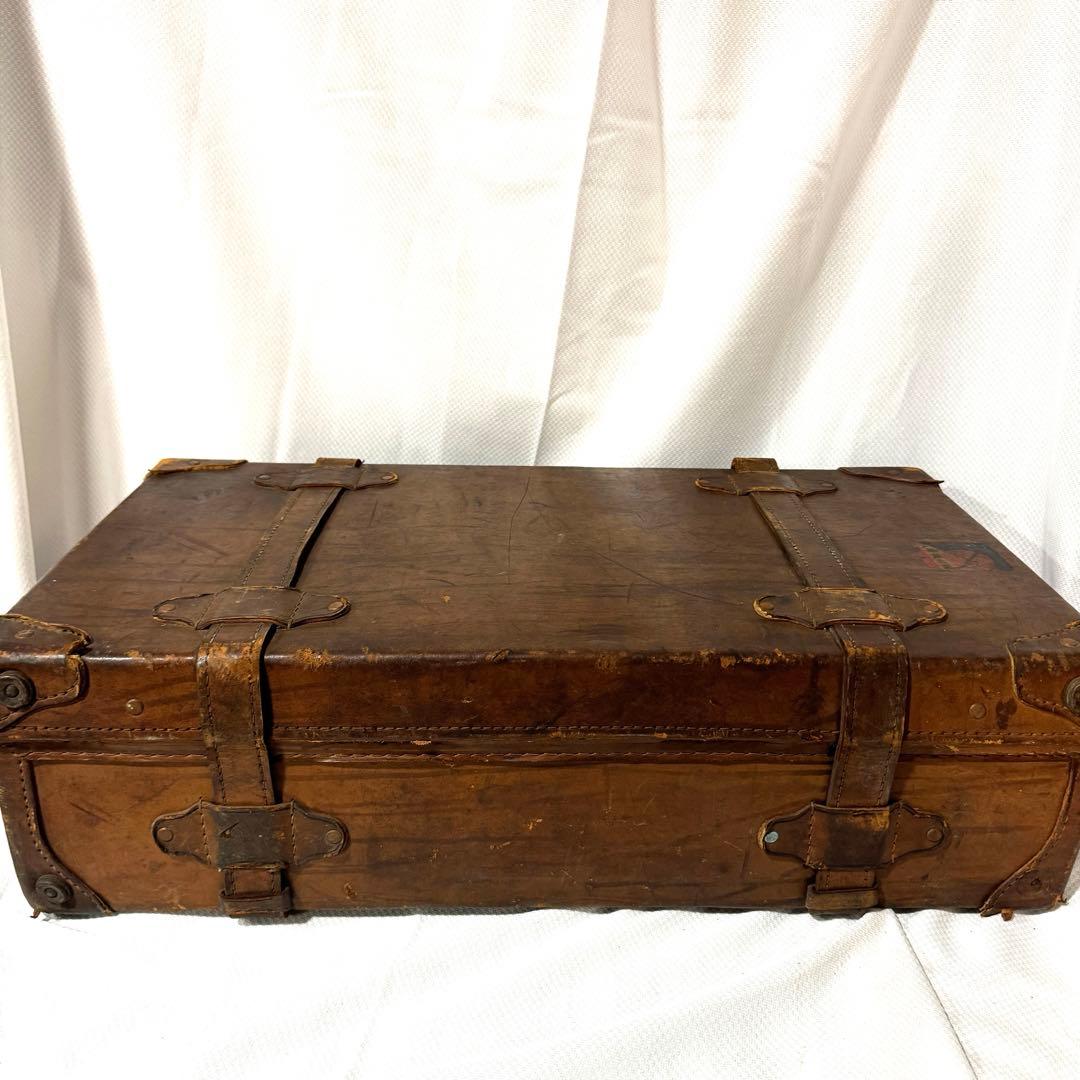 値下済【希少】ヴィンテージ レザートランク アンティーク雑貨 リアルヴィンテージ