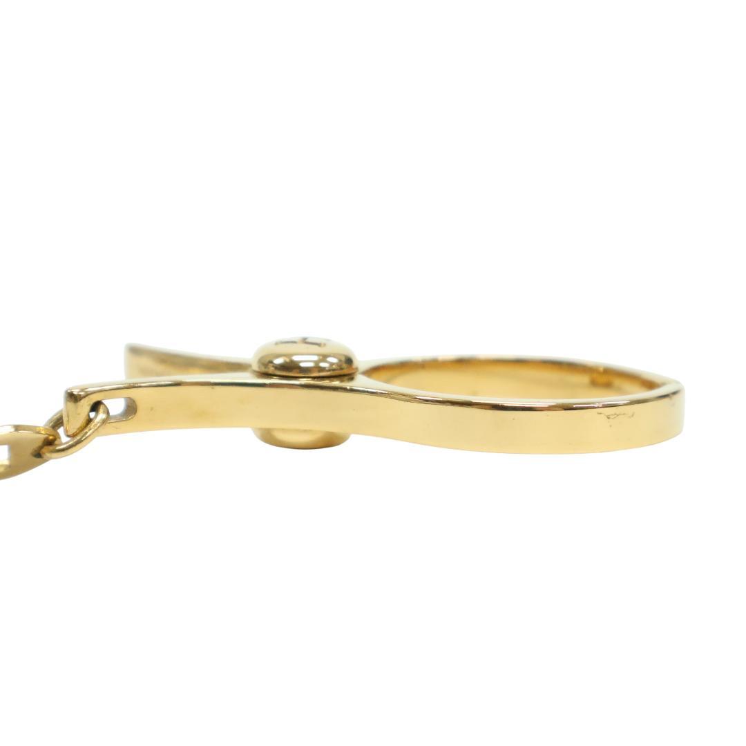 良品 HERMES エルメス グローブ ホルダー フィルー チャーム ゴールド