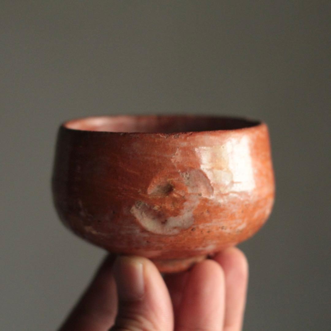 赤楽 小碗 No.3 大盃 小服茶碗 茶籠茶碗 古美術 古道具 アンティーク