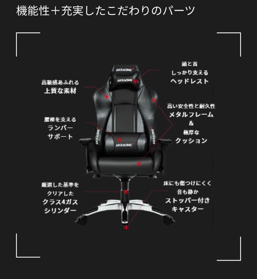 AKRacing Premium カーボンブラック 低座面