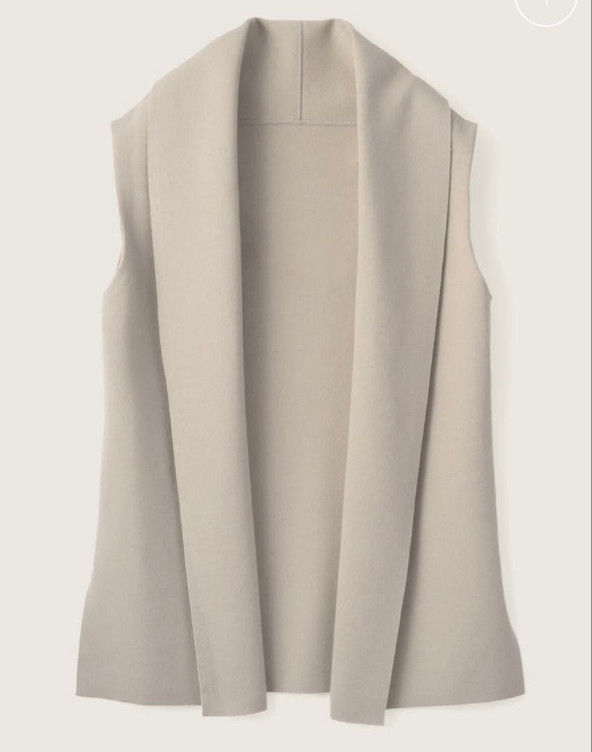 ソージュ soejuウール混ニットジレ グレージュ