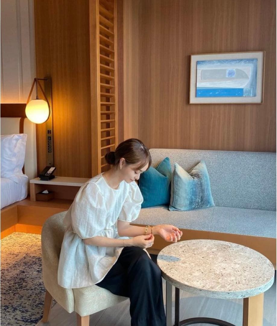 【美品】leur logetteルールロジェット　パフスリーブブラウス