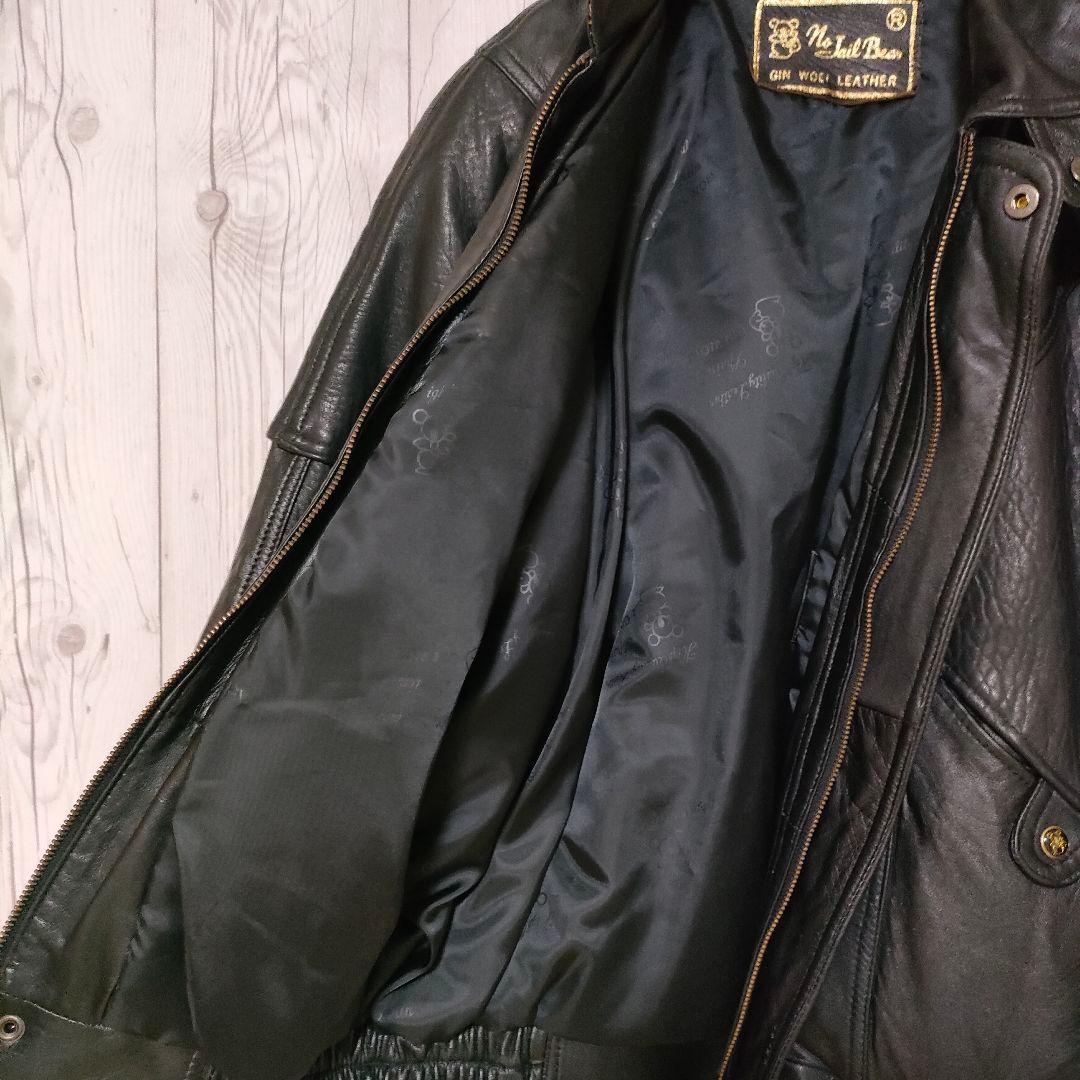 レザージャケット ボンバージャケット フライトジャケット 本革 スペイン製 L
